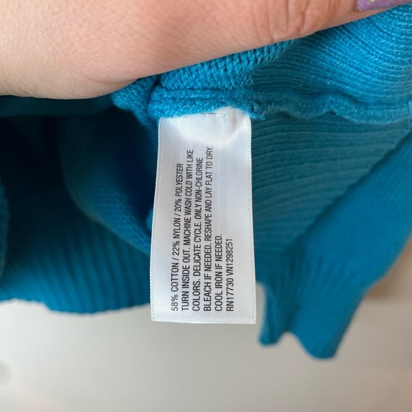 A New Day Women’s Blue Button Pocket Cardigan Sweater Size Small - Picture 6 of 8